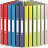 1 x RAW Customer Returns ACROPAQ - 12 x Ring Binder A4 - With 2 Rings, With Spine Labels, Spine Width 2.5 cm, Summer, Natural Color Collection - Ring Binder, Ring Binder, Folder A4 Narrow, Ring Binder A4, School Folder - RRP €23.95