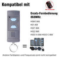 1 x RAW Customer Returns Garage door opener, 2 pieces 868 MHz replacement remote control compatible with hand Hormann HSE2-868, HS M 2 4-868, HSZ1 2-868, HSD2-A-868, HSD2-C-868 remote control, 2 channels, garage door remote control - RRP €32.17