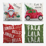 4 x Brand New AIBIIN Christmas Cushion Covers 45x45cm Santa Claus Merry Xmas Tree Cushion Covers Soft Cushion Cover Sofa Decoration with Invisible Zipper Pack of 4 - RRP €81.6