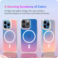 1 x RAW Customer Returns LONLI Hue - for iPhone 15 Pro - Fluorescent Iridescent Matte Phone Case Compatible with Magsafe for Women, Girls and Men - Cute and Aesthetic - RRP €19.91