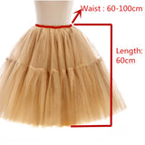 1 x RAW Customer Returns Babyonline Women s Petticoat Ballet Skirt Tulle Skirt Underskirt Pettiskirt Swing 5 Layers - Black - RRP €32.99