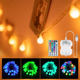 1 x RAW Customer Returns StarryEver 40 LED Fairy Lights Battery USB Colorful, 6M 16 Colors Globe Fairy Lights Outdoor Indoor with Remote Control Timer, Ball Fairy Lights for Christmas Garden Room Children s Room Classroom - RRP €20.16