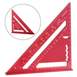 1 x RAW Customer Returns 7 Inch Triangular Ruler Triangle Ruler High Precision Aluminum Alloy Triangle Ruler Layout Measuring Tool for Engineers Carpenters Metric, Red  - RRP €11.51