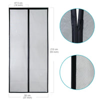 1 x RAW Customer Returns Apalus VP Magnetic Door - High Strength Anti-Mosquito Door, Automatic Closing from Top to Bottom, Keeps Fresh Air Inside and Bugs Out 95x210 cm, Black  - RRP €27.99