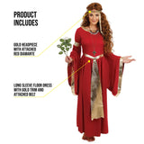 1 x RAW Customer Returns Fun Shack Red Medieval Dress for Women, Medieval Dress for Women, Medieval Clothes for Women, Medieval Dresses for Women, Medieval Princess Costume for Women, Medieval Costume S - RRP €35.05