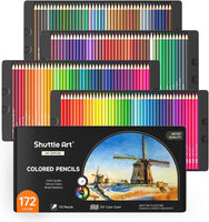 1 x RAW Customer Returns Shuttle Art 172 Colored Pencils Set, Perfect Colored Pencils for Adults, Children and Artists for Coloring, Painting and Sketching, Soft Wax Based Coloring Pencils, Wooden Pencils, Colored Pencils for Children - RRP €35.59