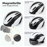 1 x RAW Customer Returns Shinmax Bicycle Helmet Men Women Bicycle Helmet with Visor Removable Magnetic Goggles for Men Women Adults Mountain Bike Road Bicycle Helmet Adjustable MTB Ski Snowboard - RRP €42.99