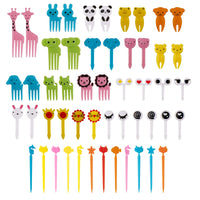 124 x Brand New AIEX 52Pcs Animal Toothpicks Food Grade Cutlery Fork Pick for Baby Kids Bento Box Mini Cute Toothpicks for Children Adults Dessert Fruit Pastry Kids Party - RRP €1248.68