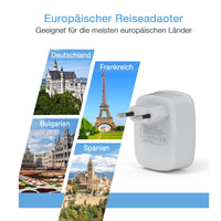 1 x RAW Customer Returns Adapter USA Germany plug, TESSAN US to EU adapter US to EU travel adapter with 2 USB, socket adapter USA to EU German Germany American France Europe adapter plug travel plug - RRP €17.27