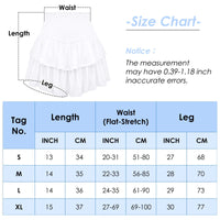 1 x Brand New FEOYA Women s Short Skirts High Waist Layer Ruffle Hem Mini Skirt Flowy Beach Short A-line Skirt White L - RRP €27.6