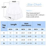 1 x Brand New FEOYA Women s Short Skirts High Waist Layer Ruffle Hem Mini Skirt Flowy Beach Short A-line Skirt White L - RRP €27.6