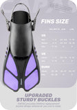 1 x RAW Customer Returns CAPAS Snorkeling Fins, Swim Fins Travel Size Short Adjustable for Snorkeling Diving Adult Men Women Kids Open Heel Diving Fins Purple, Kids JR 9-13  - RRP €25.2