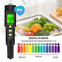 1 x RAW Customer Returns Homcoice PH Meter 5 in 1 TDS EC SALT Temperature pH Value Meter IP67 Waterproof Pool pH Tester 0.01 High Precision Digital Water Tester Drinking Water with ATC Function - RRP €39.99