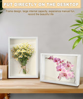 1 x RAW Customer Returns 3D picture frame 23 x 32 cm, picture frame deep 6 cm for objects up to 6 cm, deep frame with transparent glass frame object frame for wall hanging or desktop white  - RRP €19.04