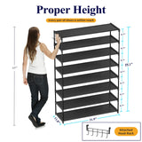 1 x RAW Customer Returns Kitsure Large Shoe Rack Shoe Rack Shoe Rack Shoe Organizer 50-55 Pairs Shoe Tower Unit Shelf Durable Metal Tubes with Plastic Connectors Stackable Shoe Cabinet - RRP €25.2