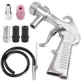 1 x RAW Customer Returns Sandblasting gun kit, sandblasting gun compressed air, sandblasting cabin, sandblaster, with rubber hose, ceramic nozzles and metal nozzle an air connection nipple, for sandblasting - RRP €23.69