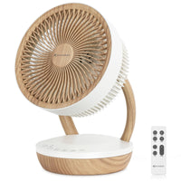 1 x RAW Customer Returns MYCARBON quiet fan 20dB DC motor 1850m h air volume 8 level ECO mode fan 3D air circulator for 30m bedroom turbo table fan 8h timer - RRP €89.99