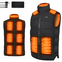 1 x RAW Customer Returns DK177 Heated Vest, Heated Vest Men with 10000mAh battery, 3 Adjustable Temperatures, 11 Heating Zones, Unisex Lightweight and Machine Washable Heated Jacket - RRP €32.26