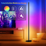 1 x RAW Customer Returns TOCLL LED RGB Corner Lamp Floor Lamp RGB Floor Lamp Color Changing Modern With Remote Control Dimmable App Control Music Sync Timer for Living Room Bedroom Children s Room Party Game - RRP €35.28