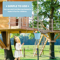 3 x Brand New Shinybox pulley system for children, 13 pieces of children s pulley system with metal bucket, garden toy for children outdoors is the perfect accessory for the tree house for boys and girls from 3 years blue  - RRP €60.48