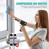 1 x RAW Customer Returns Compressed air spray electric dust blower 3-speed 91000 rpm, compressed air duster with 6000 mah battery, keyboard cleaning with cleaning brush and USB quick charge - for laptop, sofa, office equipment - RRP €32.68