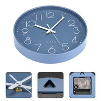 1 x RAW Customer Returns ACCSHINE Wall Clock Without Ticking Noise Silent Modern 30cm Quartz Large Battery Operated Wall Clock Easy to Read for Room Home Kitchen Bedroom Office School Blue  - RRP €21.44