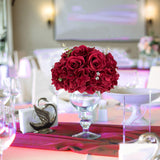 1 x RAW Customer Returns BLOSMON Artificial Flowers Artificial Flowers Table Wedding Decoration 2 Pieces Large Burgundy Artificial Roses Hydrangeas Silk Fake Flowers for Centerpiece Table Decoration Flower Ball Bouquet Arrangements - RRP €49.39