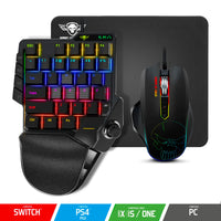 1 x RAW Customer Returns Spirit of Gamer - Xpert G900 Converter - Pack 3 in 1 RGB keyboard mouse mouse pad for PS4, Xbox S X ONE and PC consoles - Opto-mechanical keyboard one-hand switch red - Mouse 7 buttons 3200 DPI - RRP €79.9