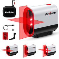 1 x RAW Customer Returns ENVENTOR 35M Self-Leveling Laser Level, Red Cross Laser Level, 3 Modes, Horizontal and Vertical, 2 Plumb Points, 360 Magnetic Support, IP54 with Rechargeable Lithium Battery - RRP €29.5