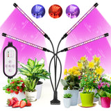 1 x RAW Customer Returns wolezek LED plant lamp, plant light, 80 LEDs plant light red blue full spectrum grow light for indoor plants with timer, 3 types of mode 10 light intensities for vegetables - RRP €27.22