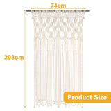 1 x RAW Customer Returns lalago Macrame Wall Hanging, Woven Tapestry Boho Curtain Door Curtain, Boho Decoration Wall Decoration Tapestry for Room Background Decoration 90 180cm  - RRP €32.69