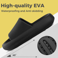 1 x RAW Customer Returns Leevar Slippers for Women Men Thick Platform Summer Beach Eva Soft Sole Slide Sandals Shower Quick Drying Bathroom Massage Pool Gym House Slippers - RRP €60.0