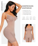 1 x RAW Customer Returns FeelinGirl Women s Shapewear Seamless Tummy Control Full Body Shaper Overbust Butt Lift Thigh Slimmer Figure Shaping with Non-Removable Straps Beige XL XXL - RRP €31.56