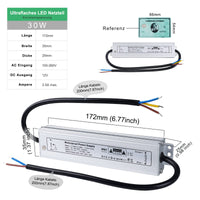 1 x RAW Customer Returns REYLAX LED transformer 12V waterproof 30W 2.5A LED driver DC power supply IP67 transformer 230V to 12V LED driver constant voltage transformer low voltage transformer switching power supply for outdoor LED strips - RRP €17.12