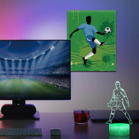 1 x RAW Customer Returns DAHEYMA Football Mood Lamp, 3D LED Illusion, Football Night Light, Football Decoration, Portugal No.7 Player, Siuuuu Celebration, Football Gifts, 16 Colors with Remote Control, Dimmable - RRP €22.5