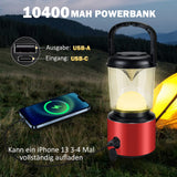 1 x RAW Customer Returns Yonktoo Camping Lamp Rechargeable - USB-C LED Camping Lamp Battery 5 Light Modes, LCD Screen Aluminum Housing, 10400 mAh Waterproof Camping Lamps for Power Outages, Runs up to 350 Hours - RRP €36.16