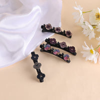 29 x Brand New 4pcs Rhinestone Clover Hair Clip, Braided Hair Clip with Rhinestone Hair Clip Flower Hair Decorations for Styling Women Girls Adults Fine and Thin Hair - RRP €452.4