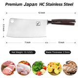 1 x RAW Customer Returns imarku cleaver knife, 18 CM sharp Chinese chef s knife, high-quality high-carbon stainless steel cleaver, cleaver knife, chopping knife with ergonomic pakka wood handle Father s Day gift - RRP €39.99