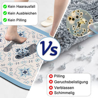 1 x Brand New KAZOLEN non-slip bath mat, 43 x 75 cm, super absorbent bathroom carpet, quick-drying bath mat, non-slip, washable, thin floor mat, suitable for bathroom, kitchen, bedroom - RRP €24.19