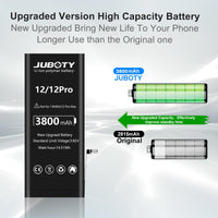 1 x RAW Customer Returns 3800mAh Battery for iPhone 12 12Pro, JUBOTY 2023 New Upgrade Li-ion High Capacity Battery Replacement for iPhone 12 12Pro with Complete Professional Repair Kit - RRP €26.21