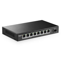 1 x RAW Customer Returns MokerLink 8-Port 2.5Gbps Ethernet Switch with 10G SFP Port, 8 Ports Base-T 2.5G Compatible with 100 1000Mbps, Metal Fanless Network Switch Plug and Play - RRP €119.05