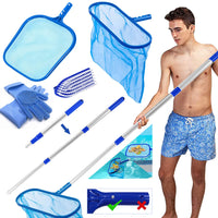 1 x RAW Customer Returns Pool net, leaf net pool, pool net, pond net with telescopic pole, bottom net pool, pool net set, net pond fine mesh, pool deep net, pool cleaning for swimming pool, aquarium, spa - RRP €22.54