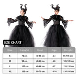 1 x RAW Customer Returns MAXHJX Girls Maleficent Costume with Wings, Princess Tulle Dress, Festival Dress, Angel Wings, Halloween Carnival Fancy Dress Party Dress Outfits XL 135-155 cm  - RRP €39.95