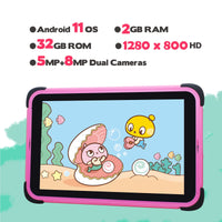 1 x RAW Customer Returns CWOWDEFU Children s Tablet 8 Inch Android 11 Tablet PC WiFi 32GB Parental Control Tablets for Children HD 8 Kids Pro Tablet, 8 Inch HD Display, for Children from 6 to 12 Years Pink  - RRP €72.71