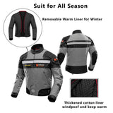 1 x RAW Customer Returns BORLENI Motorcycle Riding Jacket Windproof Motorbike Full Body Jacket 5 Protective Gear Armor Autumn Winter Motorbike Clothing for Men Women Ladies - RRP €99.17