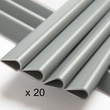 1 x RAW Customer Returns Naimorui PVC privacy film privacy strip garden privacy fence incl. 20 x fastening clips 450g m - double rod mats for garden fence - 19cm 35m gray  - RRP €26.21