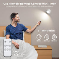 1 x RAW Customer Returns Indoor wall light, LED battery wall light without power connection, touch remote control, dimmable and timer, wall light for living room, bedroom, galley white  - RRP €21.99