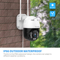 1 x RAW Customer Returns PANAMALAR WLAN 360 outdoor surveillance camera, 1080P outdoor camera with 355 90 swivel Alexa automatic tracking IP66 waterproof 50ft night vision human motion detection 2-way audio, MIPC - RRP €50.41