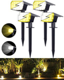 1 x RAW Customer Returns Biling Solar Lights for Outdoor Garden, 63LED Solar Spotlights for Outdoor Warm White White Natural 3-in-1 Solar Spotlights Outdoor, IP65 Waterproof Solar Garden Lights for Outdoor Garden, Path, 4 Pack - RRP €40.33