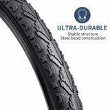 1 x RAW Customer Returns YunSCM 2-Pack Foldable 26 Inch Tire 26x1.75 Coat 47-559 Plus 2-Pack 26 Inch Tube AV32mm Valve Compatible 26x1.75 Bicycle Tire and Tube - RRP €55.89